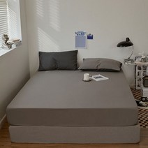 야자매트 조경 코코넛 솔리드 컬러 피부 친화적 핏 시트 탄성 밴드 침대 퀸 사이즈 매트리스 커버, qian hui shen hui