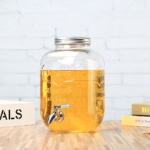 효소병 콜라 기일회용 술담는 유리병 가정용 수도꼭지포함 효소 음료 찬물 쥬스통 밀폐용기, T10-8L+스테인레스 수도꼭지 사용하지 마라 뜨거운물