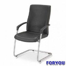 Foryou3281 회의용 고정의자 세이브 대 팔유 올쿠션 의자 공부 사무, 블랙