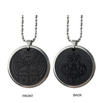 건강 목걸이 남성 여성 퀀텀 과학 에너지 펜던트 화이트 세라믹 화산석 목 생일 기념일 선물, a