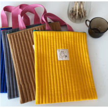 톡톡 누빔 사각 핸디 가방 기저귀파우치 아이패드 가방, 그레이