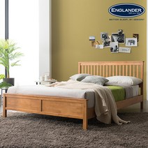 잉글랜더 루이스 원목 침대(DH 7존 독립스프링 매트리스-슈퍼싱글), 내츄럴원목