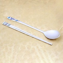 명품 특칠보 은수저 99％ 112.5g, 완자문 파랑 289