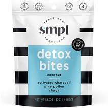 SMPL Bites- 숯 + 코코넛 토닉 포함하는 단백질 슈퍼 푸드 스낵 - 채식 팔 레오 글루텐이 주택 담보 대출 (1.83 온스 8