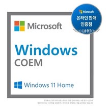 [마이크로소프트] Windows 11 Home [COEM(DSP)/영문/64bit