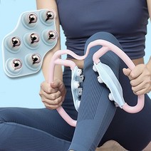 엔템 다리마사지기 종아리 허벅지 종아리알 마사지기 마사지롤러, 핑크