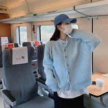 컬러 도트 손뜨게 느낌 니트 스웨터 탑 여성 봄 가디건 데일리룩 20대 패션 포인트 니트 가디건