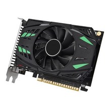 대덕지포스 그래픽 카드 플라스틱 및 금속 VGA HD DVI 비디오 GT740 4GB GDDR3 128 비트 993Mhz Nm Pcle X1, 01 black