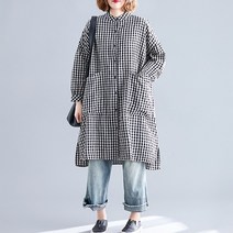 큰언니 여성 빅사이즈 봄 가을 긴팔셔츠 롱티셔츠 BS04102#
