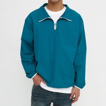 더베이직샵 남녀공용 타슬란 방풍 세미오버 경량 아노락 집업 바람막이