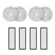 8Pcs Washable Hepa Filter Mop Rag Cloth Replacement For Xiaomi Dreame Bot W10 Self-Cleaning Robot Va, 01 As shown