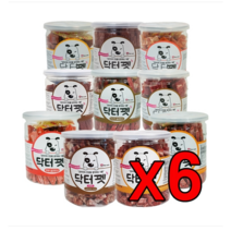 펫잇템즈 연어 오리 소고기 6통 묶음 큐브 슬라이스 강아지간식 저키 육포, 스몰바이트 오리고기(훈련용)