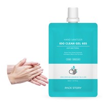 PACKSTORY 이도 클린 겔 파우치 60S 손소독제 30ml 휴대용, 1개