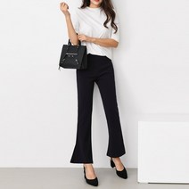 인디오 ~32size 여성 스판밴딩 9부 트임 부츠컷 팬츠 데일리룩 NAY143