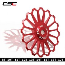 8T 10T 11T 12T 13T 14T 15T 16T 17T 세라믹 베어링 MTB 자전거 합금 뒷 변속기 풀리 자키 휠 도로 자전거 가이드 롤러, 블랙 13T