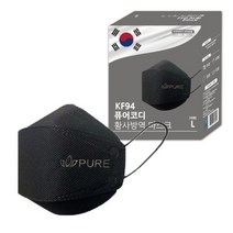 KF94 퓨어코디 황사방역마스크 블랙 50매
