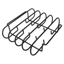 대형 바베큐 립 랙 굽고 로스팅 랙 치킨 비프 그릴 스탠드 숯불 전통 오븐용 비 스틱 홈 오븐 가스 흡연자 피크닉, 검은색, 철