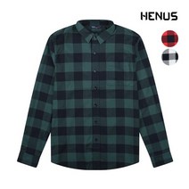 헨어스 공용 베이직 레귤러핏 깅엄체크 셔츠 HSC880