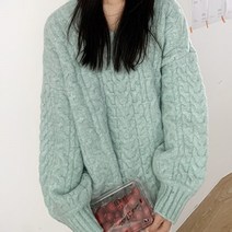드레스날다 메이플시럽 브이넥 짜임 니트(mknit1497)