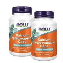 나우푸드 칼슘 하이드록시아파타이트 120정 NOW Calcium Hydroxyapatite Caps, 2팩