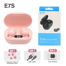 이어폰 블루투스이어폰 무선이어폰 QCY신제품 E7S TWS 음악 헤드셋 5.0 블루투스 LED 디스플레이 HiFi 이어, [01] 001