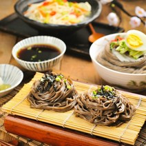여름철별미 시원한 메밀국수 메밀소바 냉모밀 밀키트 생메밀면 생무즙 육수 개별포장, 1-5. 메밀국수 780g 3인분 10개