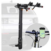 차량캐리어 vedouci 자전거 자동차 랙 자전거 히치 랙 23939가 있는 자동차 트럭 suv 및 미니밴용 이중 접이식 자전거 캐리어 랙 히치 수신기 보너스 자전거 폰 2대), ㅏ. 2 자전거 블랙 랙