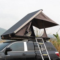 SUV 루프탑 텐트 차박 자동차 캠핑 오프로드 여행 자동차 지붕 침대 삼각형 유압, 알루미늄 모노코크 루프 텐트 블랙
