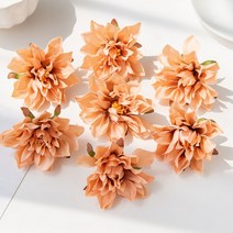 정원장식 실크 수술 거베라 인공 꽃 홈 웨딩 장식 야외 정원 스크랩북 장미 아치 크리스마스 공예 화환 20 개 7cm, [01] 주황색