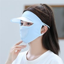 골프마스크 골프 얼굴 가리개 햇빛 자외선차단 냉감 마스크, 1, 하늘색