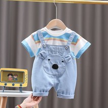 아기 여름 신생아 반팔 멜빵 정장 어린이 2 여름 옷 5 아기 어린이 의류 1-3 세 4 빠른배송