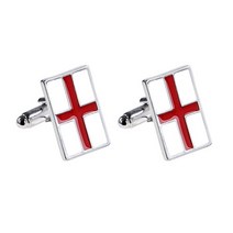 커프링크 찰스턴 커프스 버튼 커프 링크 넥타이 셔츠 England flag Cufflinks For Men 그루브 레드 플러스