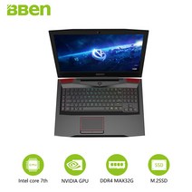 Gaming G17 노트북 노트북 17.3 FHD IPS 화면 i7-7700HQ 쿼드 코어 프로세서 GTX1060 6G 전용 카드, 협동사, 번들 1, 8G 128G SSD 1TB HDD