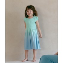 세컨스킨 NBYSD4302 키즈 그라데이션 친환경 모달 원피스 (4∼6세용)
