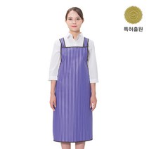 예경 메쉬 줄무늬 H형 방수 앞치마_중 앞치마, PO-3032/중/보라색, 1개