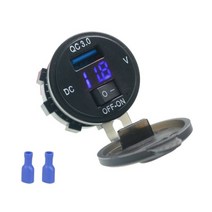 자동차 소켓 차량용 멀티탭12V/24V 듀얼 USB 충전기 소켓 방수 QC3.0 빠른 자동차 전원 어댑터 콘센트 보, 03 Blue, 03 Blue