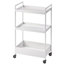 이케아 NISSAFORS 니사포르스 카트 50.5x30x83 cm, 화이트, 2개