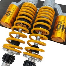 오토바이댐퍼 충격흡수 업소용 보호 커퍼 스프링 쇼바, Ohlins 외부 실버 옐로우360mm