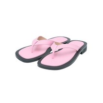 PARTIMENTO WOMEN 제작 14일 라운드 스퀘어 토 플립플랍_핑크 ROUND SQUARE TOE FLIP-FLOPS_PINK