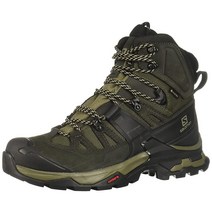 SALOMON 남성용 퀘스트 4 GTX 하이라이즈 하이킹 부츠 자석/블랙/쿼리, 8, Olive Night/Peat/Safari, Olive Night/Peat/Safari