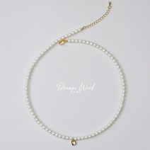 Dreamwork 천연 진주 목걸이 펜던트를 걸 수 있습니다 장미 축복 카드 여자 친구 어머니 발렌타인 데이 선물 보내기