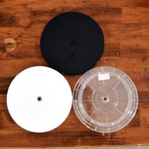 초슬림 플라스틱 회전판-꽃꽂이 돌림판 BS-23 23cm, 화이트 유광