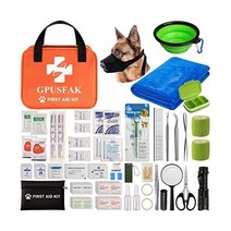 GPUSFAK Pet First Aid Kit for Dogs and Cats - Pet Emergency Kit for Camping Hiking Traveling Hunting