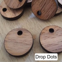 카보숑과 귀고리 탑퍼용 점 레이저 컷 호두, 2, 12mm