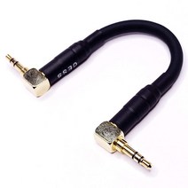 CNCESS CESS-067 짧은 3.5mm 오디오 차폐 패치 케이블 DAP 및 앰프 스태킹용 직각 7.6cm(3인치)