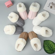 [밍크안감/4color] 데일리 여성 밍크안감 보아털 어그 슬리퍼 퍼슬리퍼 털 슬리퍼 겨울슬리퍼 방한 사무실 학교슬리퍼
