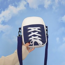 라탄소품 라탄등 라탄스툴 신제품 크리에이티브 패션 캔버스 핸드백 여성용 개성 있는 신발 모양 어깨 크, 04 Blue