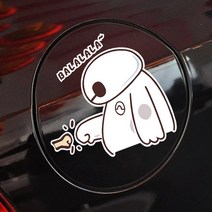 Big Hero Cartoon Baymax 자동차 바디 스티커 데칼 for Toyota Ford Chevrolet Volkswagen Tesla Honda Hyundai Kia La, 단일옵션