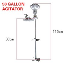 50갤런 페인트 교반기 1/2HP 공압 코팅 혼합기 200L교반 탱크 용 공기 구동 액체 믹서, 한개옵션0