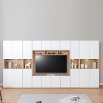 [보루네오] 엘리브 월플렉스 2800 TV 다용도 수납장 bk103, 화이트